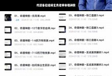 玄青命理神数精修班课程31集-六六易学网