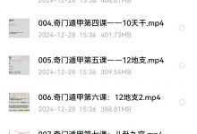 卷毛小师叔2024年底《奇门遁甲》教学视频23集-六六易学网