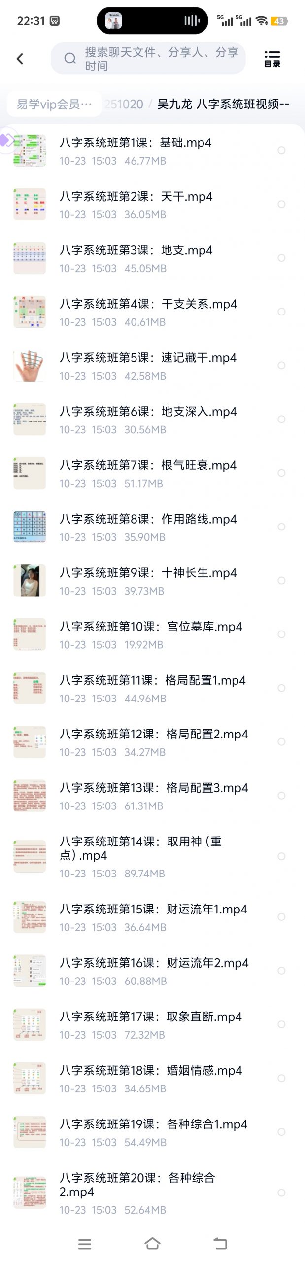 吴九龙八字系统班视频20集-六六易学网