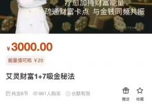 艾灵财富1+7吸金秘法视频课-六六易学网